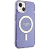 Dėklas GUESS GUHMP14MHCGUG IPHONE 14 PLUS / 15 PLUS 6.7 "PURPLE / PURPLE HARDCASE GLITTER GOLD MAGSAFE