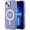 Dėklas GUESS GUHMP14MHCGUG IPHONE 14 PLUS / 15 PLUS 6.7 "PURPLE / PURPLE HARDCASE GLITTER GOLD MAGSAFE