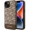 Guess GUHMP14MHGCFSEW Apple iPhone 14 Plus / 15 Plus 6.7″ rudos spalvos kietas dėklas GCube Stripes MagSafe