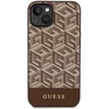 Guess GUHMP14MHGCFSEW Apple iPhone 14 Plus / 15 Plus 6.7″ rudos spalvos kietas dėklas GCube Stripes MagSafe