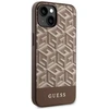 Guess GUHMP14MHGCFSEW Apple iPhone 14 Plus / 15 Plus 6.7″ rudos spalvos kietas dėklas GCube Stripes MagSafe