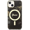 Dėklas GUESS GUHMP14MHTMRSK IPHONE 14 PLUS / 15 PLUS 6.7 "Juodas / Juodas HARDCASE GOLDEN MARBLE MAGSAFE