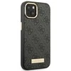 Guess GUHMP14MU4GPRK iPhone 14 Plus 6.7 juodas / juodas deklas 4G Logo Plate MagSafe