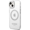 Dėklas GUESS GUHMP14SHSHTMS IPHONE 14/15/13 6.1 "Sidabrinis / Sidabrinis HARD CASE METAL OUTLINE MAGSAFE