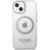 Dėklas GUESS GUHMP14SHSHTMS IPHONE 14/15/13 6.1 "Sidabrinis / Sidabrinis HARD CASE METAL OUTLINE MAGSAFE