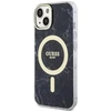 Guess GUHMP14SPCUMAK Apple iPhone 14 / 15 / 13 6.1″ juodos spalvos kietas dėklas Marble MagSafe