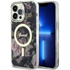 Guess GUHMP14XHCFWSK Apple iPhone 14 Pro Max 6.7″ juodos spalvos kietas dėklas Flower MagSafe