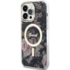 Guess GUHMP14XHCFWSK Apple iPhone 14 Pro Max 6.7″ juodos spalvos kietas dėklas Flower MagSafe