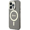 Guess GUHMP14XHCMCGK Apple iPhone 14 Pro Max 6.7″ juodos spalvos kietas dėklas Glitter Gold MagSafe