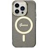 Guess GUHMP14XHCMCGK Apple iPhone 14 Pro Max 6.7″ juodos spalvos kietas dėklas Glitter Gold MagSafe