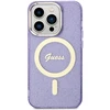 Guess GUHMP14XHCMCGU Apple iPhone 14 Pro Max 6.7″ violetinės spalvos kietas dėklas Glitter Gold MagSafe