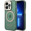 Apple iPhone 14 Pro Max Guess Dėklas Gold Outline Translucent MagSafe žalios spalvos