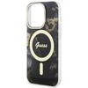 Guess GUHMP14XHTMRSK iPhone 14 Pro Max 6,7 juodas/juodas deklas Golden Marble MagSafe