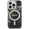 Guess GUHMP14XHTMRSK iPhone 14 Pro Max 6,7 juodas/juodas deklas Golden Marble MagSafe