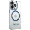 Guess GUHMP14XHTRMB Apple iPhone 14 Pro Max6.7″ mėlynas kietas dėklas Metal Outline Magsafe