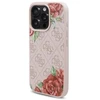 Guess GUHMP16LP4ROPEMCP Apple iPhone 16 Pro 6.3″ rožinės spalvos kietas dėklas 4G Flowers Print MagSafe