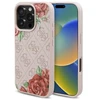 Guess GUHMP16LP4ROPEMCP Apple iPhone 16 Pro 6.3″ rožinės spalvos kietas dėklas 4G Flowers Print MagSafe