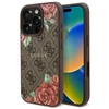 Guess GUHMP16LP4ROPEMCW Apple iPhone 16 Pro 6.3″ rudos spalvos kietas dėklas 4G Flowers Print MagSafe