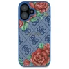 Guess GUHMP16SP4ROPEMCB Apple iPhone 16 6.1″ mėlynas kietas dėklas 4G Flowers Print MagSafe