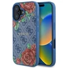 Guess GUHMP16SP4ROPEMCB Apple iPhone 16 6.1″ mėlynas kietas dėklas 4G Flowers Print MagSafe