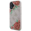 Guess GUHMP16SP4ROPEMCP Apple iPhone 16 6.1″ rožinės spalvos kietas dėklas 4G Flowers Print MagSafe