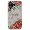 Guess GUHMP16SP4ROPEMCP Apple iPhone 16 6.1″ rožinės spalvos kietas dėklas 4G Flowers Print MagSafe