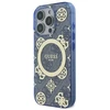Guess GUHMP16XH4PYEEB Apple iPhone 16 Pro Max 6.9″ mėlynas kietas dėklas IML Peony On 4G Background Magsafe
