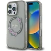 Guess GUHMP16XHFWFCK Apple iPhone 16 Pro Max 6.9″ juodos spalvos kietas dėklas IML Flowers Wreath MagSafe