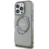 Guess GUHMP16XHFWFCK Apple iPhone 16 Pro Max 6.9″ juodos spalvos kietas dėklas IML Flowers Wreath MagSafe