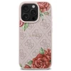 Guess GUHMP16XP4ROPEMCP Apple iPhone 16 Pro Max 6.9″ rožinės spalvos kietas dėklas 4G Flowers Print MagSafe