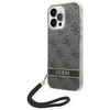 Dėklas Guess GUOHCP14LH4STK Apple iPhone 14 Pro 6,1″juodos spalvos hardcase 4G Print Strap