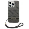 Dėklas Guess GUOHCP14LH4STK Apple iPhone 14 Pro 6,1″juodos spalvos hardcase 4G Print Strap