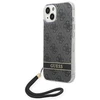 Dėklas Guess GUOHCP14MH4STK Apple iPhone 14 Plus / 15 Plus 6.7″ juodos spalvos hardcase 4G Print Strap