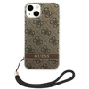 „Guess“ GUOHCP14MH4STW „Apple iPhone 14 Plus / 15 Plus 6.7“ rudas kietas dėklas 4G spausdinimo dirželis