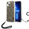 „Guess“ GUOHCP14MH4STW „Apple iPhone 14 Plus / 15 Plus 6.7“ rudas kietas dėklas 4G spausdinimo dirželis