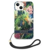 Guess GUOHCP14MHFLSB Apple iPhone 14 Plus / 15 Plus 6.7" mėlynas kietas dėklas su gėlių raštu