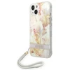 Dėklas GUESS kietas gėlių dirželis GUOHCP14MHFLSU galinis dangtelis, Apple, iPhone 14 Plus, Violetinė, 6,7 "