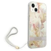 Dėklas GUESS kietas gėlių dirželis GUOHCP14MHFLSU galinis dangtelis, Apple, iPhone 14 Plus, Violetinė, 6,7 "