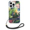 Guess GUOHCP14XHFLSB Apple iPhone 14 Pro Max 6,7" mėlynas kietas dėklas su gėlių raštu