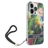 Guess GUOHCP14XHFLSB Apple iPhone 14 Pro Max 6,7" mėlynas kietas dėklas su gėlių raštu