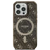 Guess GUHMP16LH4DTEW iPhone 16 Pro 6.3″ rudos spalvos kietas dėklas IML 4G Background MagSafe