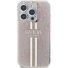 Guess GUHCP14XH4PSEGP Apple iPhone 14 Pro Max 6.7″ rožinės spalvos kietas dėklas IML 4G Gold Stripe