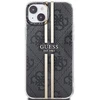 Guess GUHCP15MH4PSEGK Apple iPhone 15 Plus / 14 Plus 6.7″ juodos spalvos kietas dėklas IML 4G Gold Stripe