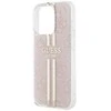 Guess IML 4G Gold Stripe dėklas iPhone 15 Pro - rožinis