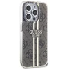 Guess IML 4G Gold Stripe dėklas, skirtas iPhone 15 Pro - rudas