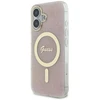 Guess GUHMP16MH4STP Apple iPhone 16 Plus 6.7″ rožinės spalvos kietas dėklas IML 4G MagSafe