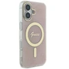 Guess GUHMP16MH4STP Apple iPhone 16 Plus 6.7″ rožinės spalvos kietas dėklas IML 4G MagSafe