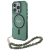 Guess IML Glitter With Pearl Strap MagSafe - dėklas skirtas Apple iPhone 16 Pro Max Žalias