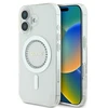 Guess GUHMP16MPFTDTEH Apple iPhone 16 Plus 6.7″ baltos spalvos kietas dėklas IML Rhinestones MagSafe