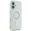 Guess GUHMP16MPFTDTEH Apple iPhone 16 Plus 6.7″ baltos spalvos kietas dėklas IML Rhinestones MagSafe